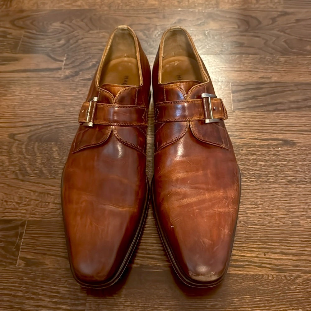 Men's Magnanni Marco II Monk Strap Leather Dress Shoes